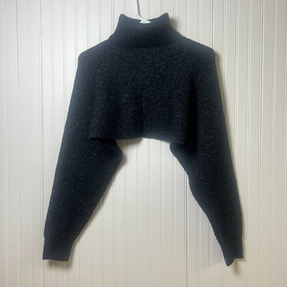 And Now This Metallic Knit Cropped Shrug Sweater | NWT Size Small - Picture 12 of 15